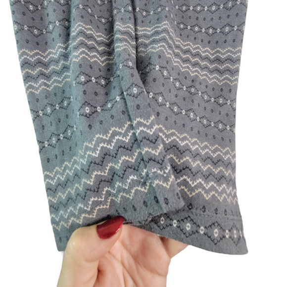 Old Navy Fair Nordic Isle Gray White Comfy Soft Pajama Fitted Leggings Sz M - Picture 5 of 6